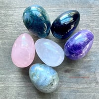 Image 4 of Crystal Eggs for Feminine Energy, Winter Solstice, Crystal Egg Set, (6) Crystal Eggs
