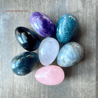Image 6 of Crystal Eggs for Feminine Energy, Winter Solstice, Crystal Egg Set, (6) Crystal Eggs