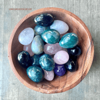 Image 1 of Crystal Eggs for Feminine Energy, Winter Solstice, Crystal Egg Set, (6) Crystal Eggs