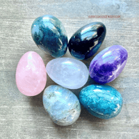 Image 8 of Crystal Eggs for Feminine Energy, Winter Solstice, Crystal Egg Set, (6) Crystal Eggs