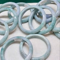 Image 5 of Pastel Green White Lavender Jade Bangle
