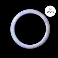 Image 1 of Pastel Green White Lavender Jade Bangle