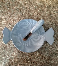 Image 1 of Candy-Shaped Dish with Matching Spreader