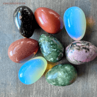 Image 2 of Crystal Eggs for Feminine Healing, Fall Equinox Set, (6) Mabon Crystal Egg Set