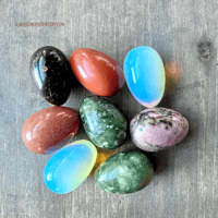 Image 3 of Crystal Eggs for Feminine Healing, Fall Equinox Set, (6) Mabon Crystal Egg Set