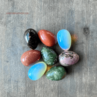 Image 4 of Crystal Eggs for Feminine Healing, Fall Equinox Set, (6) Mabon Crystal Egg Set