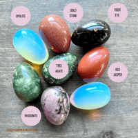 Image 5 of Crystal Eggs for Feminine Healing, Fall Equinox Set, (6) Mabon Crystal Egg Set