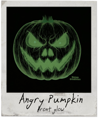 Image 3 of Angry Pumpkin - glows in the dark!