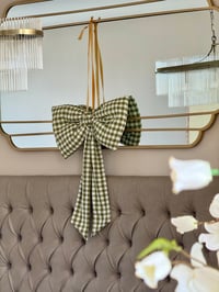 The Olive Gingham Story Bow