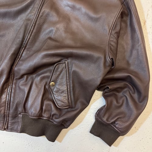 Image of 2000s Leather Bomber Jacket, Size XL - XXL