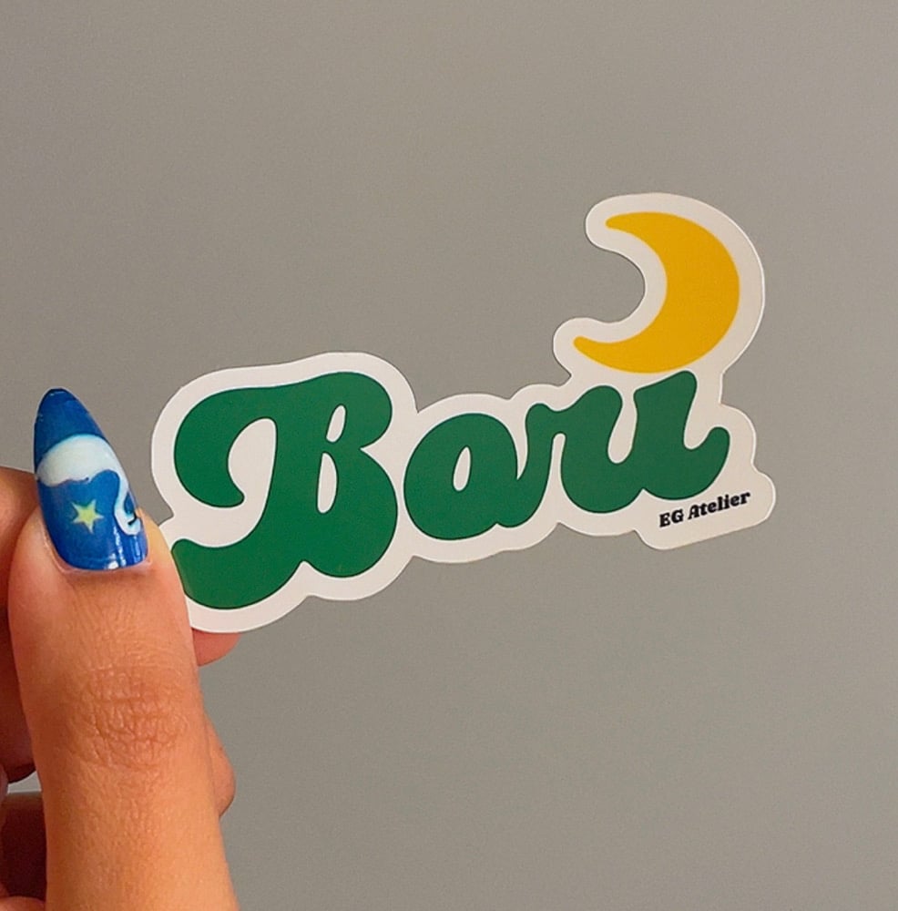 Image of Boricua en la Luna Sticker