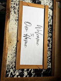 Image 1 of Western Styled Cowhide Sign #2