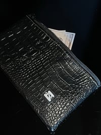 Image 1 of Black Reptile Bespoke Bank Bag