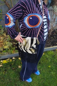 Image 7 of Wanderlust - Velvet evil eye protection jacket - Navy blue 6-14 uk