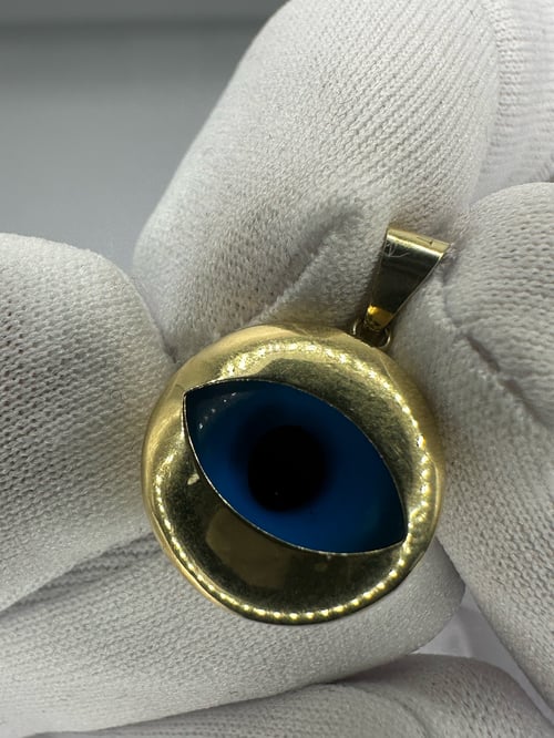 Image of 14K Evil Eye Charm Pendant