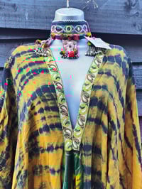 Image 11 of Wanderlust maxi dress Sari tie dye Mustard upto 18 uk