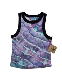 Image 2 of M Ladies Fitted Knit Contrast Tank in Prism Geode Ice Dye