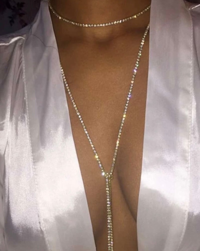 Image of “Rhinestone Body Jewelry” Necklace