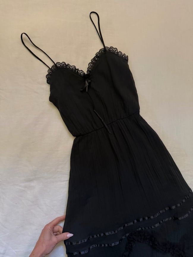 70s gothic western gauze voile sundress dress