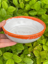 Image 2 of 'Yummo' Bowl Yellow Rim