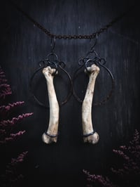 Image 4 of hammered hoop hangers (potentially earrings for non-sensitive ears)