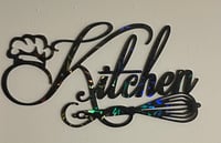 Image 2 of Handcrafted Holographic Resin Kitchen Sign