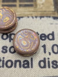 Image 4 of Pre-order Custom Mokume Buttons in Oxidized Finish
