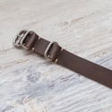20mm Horween Derby Single Pass Strap - Nut Brown