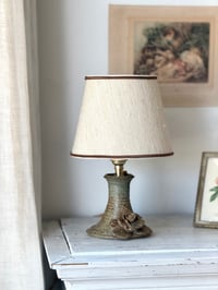 Image 1 of Lampe en grès et abat-jour lin 
