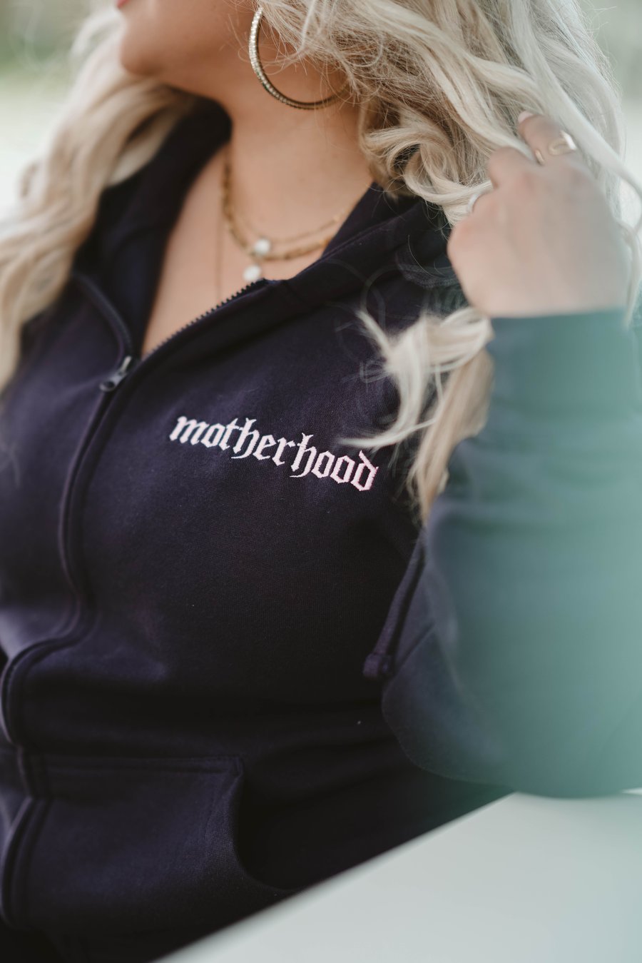 Image of Ain’t No Hood Like Motherhood- zip hoodie