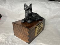 Image 4 of Custom Engraved Handmade Engraved Scottish Terrier Dog Pet Cremation Urn