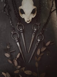Image 5 of Bird or skull coffin nail necklace 