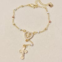 Image 2 of Heart Rosary Bracelet