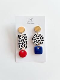 Paire de boucles d'oreilles céramique DOBLA + 3