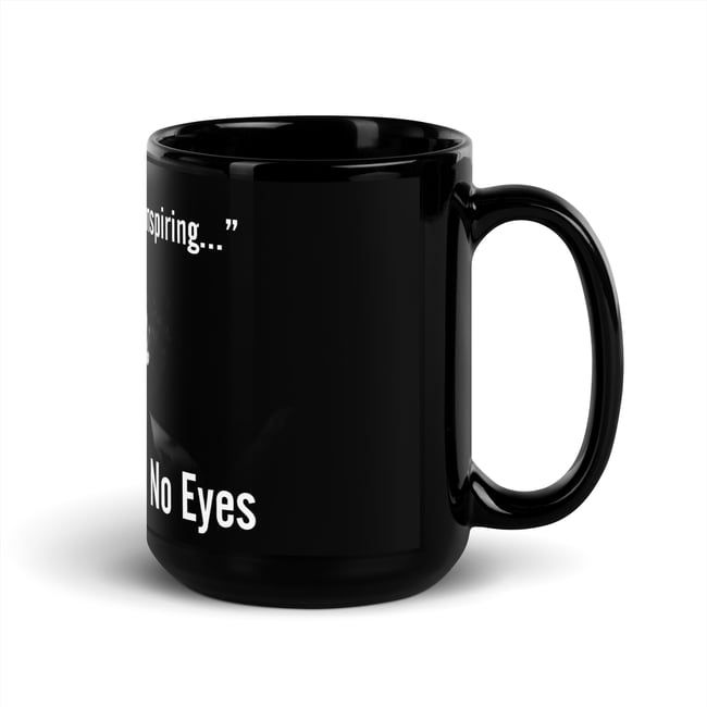 Fighter With No Eyes-Inspiring-Black Glossy Mug