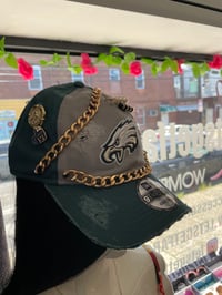 Image 3 of Gold custom eagles hat