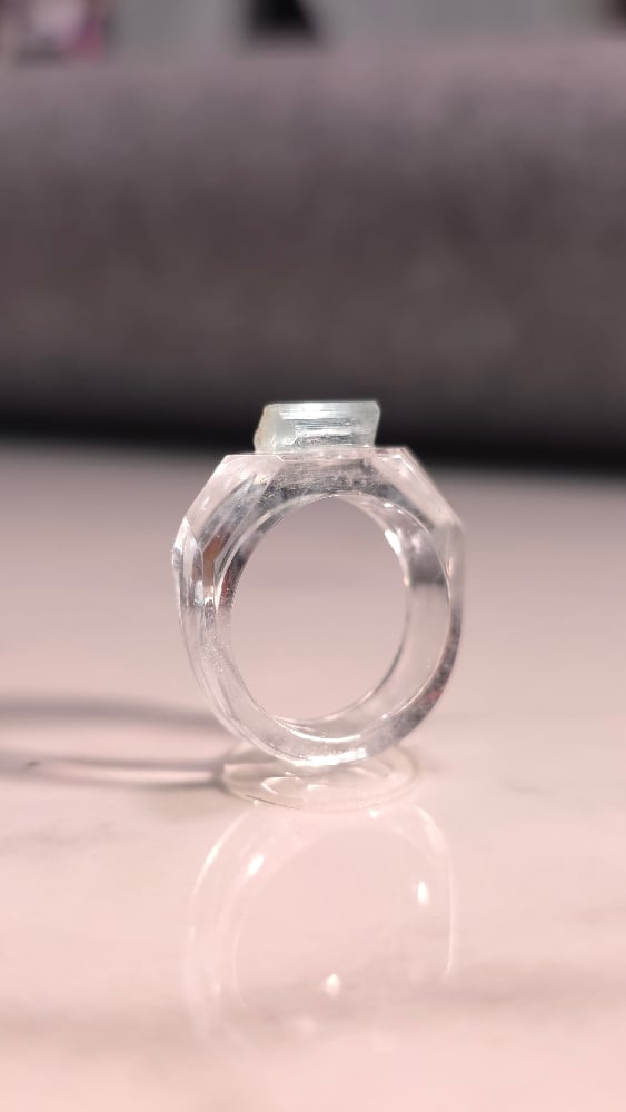 Image of Crystal Crown Aquamarine Ring