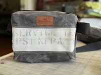 One-of-a-kind Fanny Pack with writing on the fire hose3