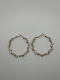 Image 3 of Pearl Hoops 