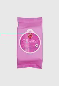 30PC Celavi  Makeup Cleansing Towelette Rose Water