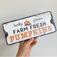 Pumpkin Metal Sign