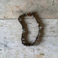Image 3 of Bone & Batik Bead Necklace 