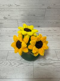 Image 2 of Cheerful Sunflower Vase Decor | Handmade Pipe Cleaner Flowers