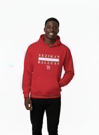 Image 4 of YB Red Heavy Blend Fleece Pullover Hoodie