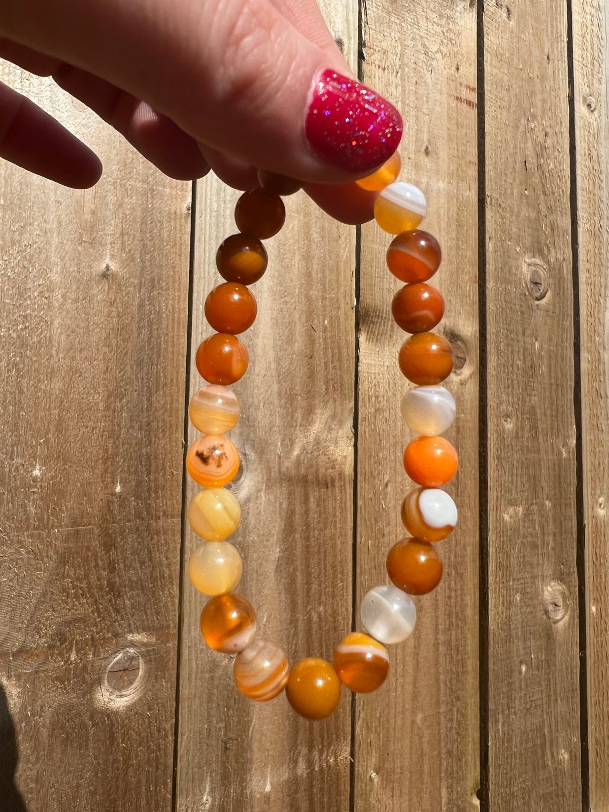 Orange deals agate bracelet