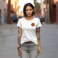 Image 3 of Women’s basic organic t-shirt embroidered fabian l7t 