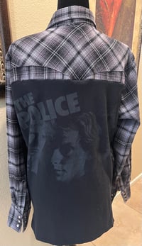 Vintage Black/Gray/White Flannel The Police