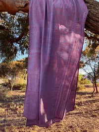 Image 1 of khadi silk scarf -purple 