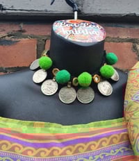 Image 4 of 🧿Festival choker poms blue/purple or Green