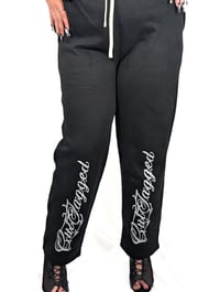 Image 3 of CutJagged Solid Color Fleece Straight Leg Pants